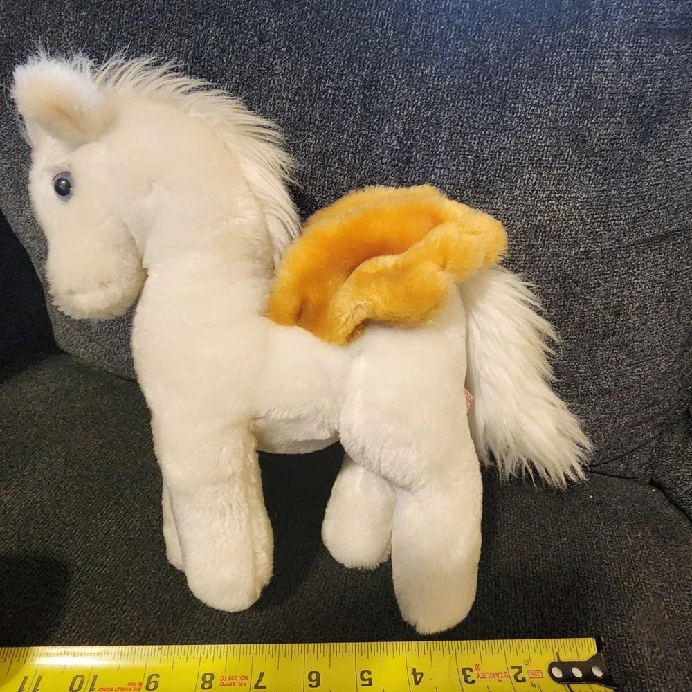 1980 Dakin Little Pegasus Standing‎ Plush Stuffed Animal White Winged Horse 9